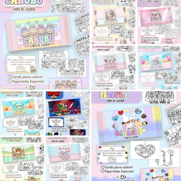 Arquivo Digital Combo Cards para Colorir -3701