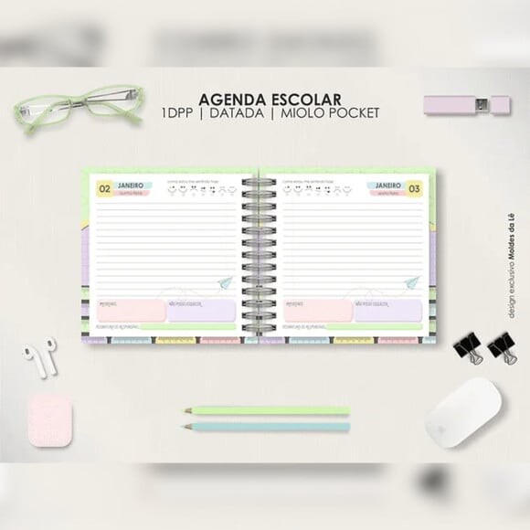 Arquivo Digital Combo Datado Agendas Escolares 2025 -138