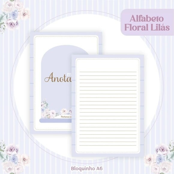 Arquivo Digital Combo Floral Alfabeto Lilás 2025 -356