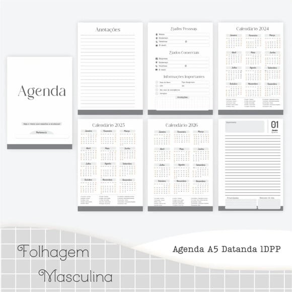 Arquivo Digital Combo Folhagem Masculina 2025 -934