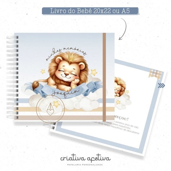Arquivo Digital Combo Leãozinho Azul Maternidade -1289