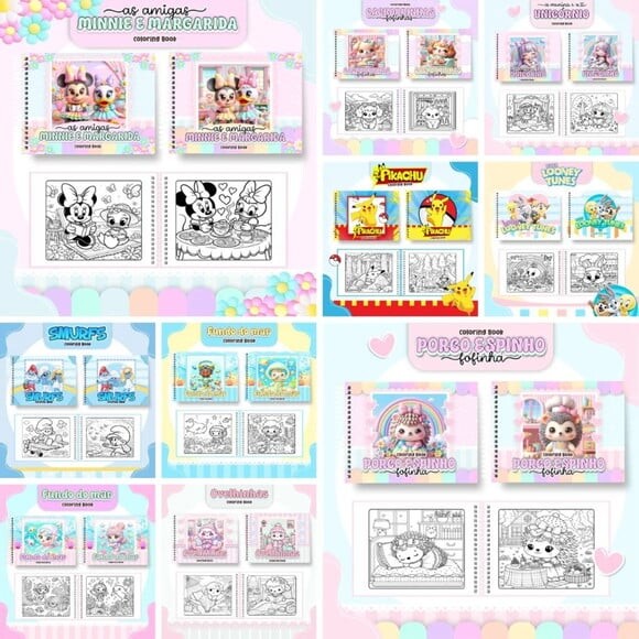 Arquivo Digital Combo Livros de Colorir 30 Temas -3201