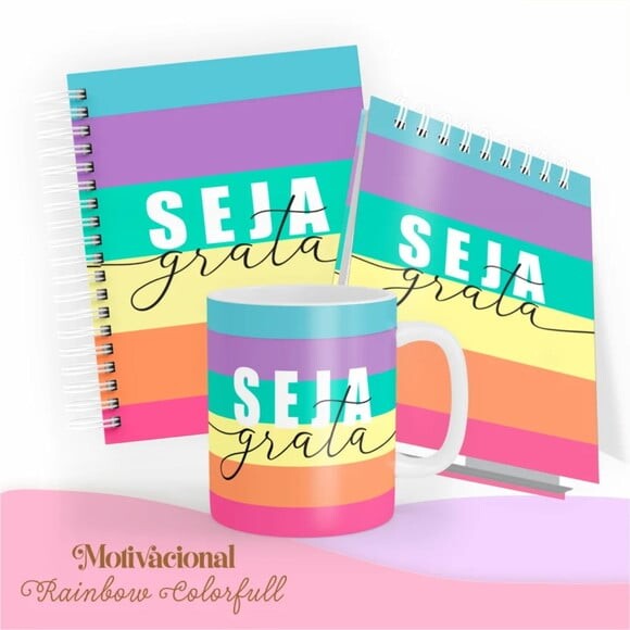 Arquivo Digital Combo Rainbow Color Full Agenda 2025 - 912