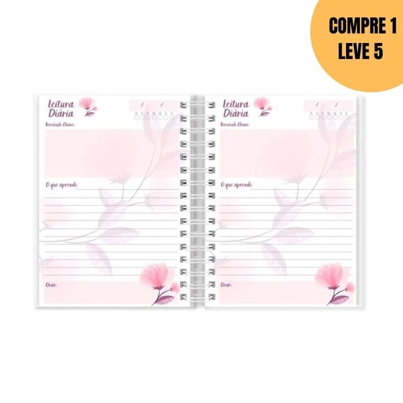 Arquivo Digital Devocional Floral Rosa Canva -4690