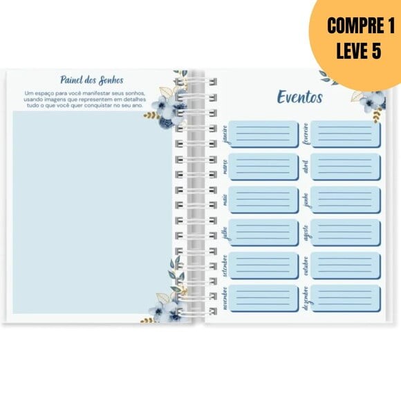 Arquivo Digital Devocional Floral Azul Canva -4680