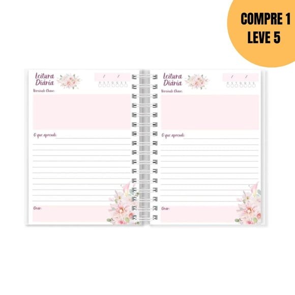 Arquivo Digital Devocional Flores Rosa Canva -4700