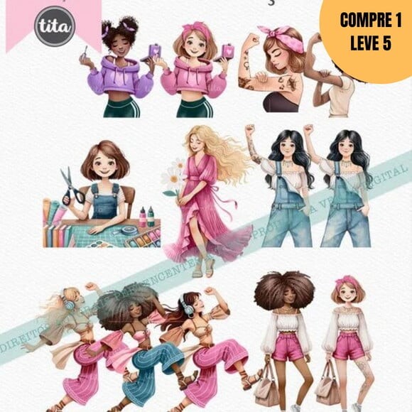 Arquivo Digital Dia da Mulher 2025 Ilustrações -1496