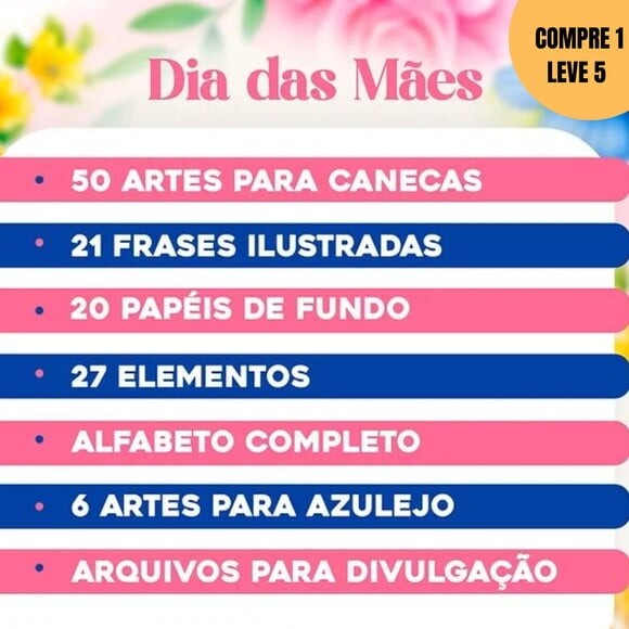Arquivo Digital Dia das Mães 2025 Arte para Canecas -3101