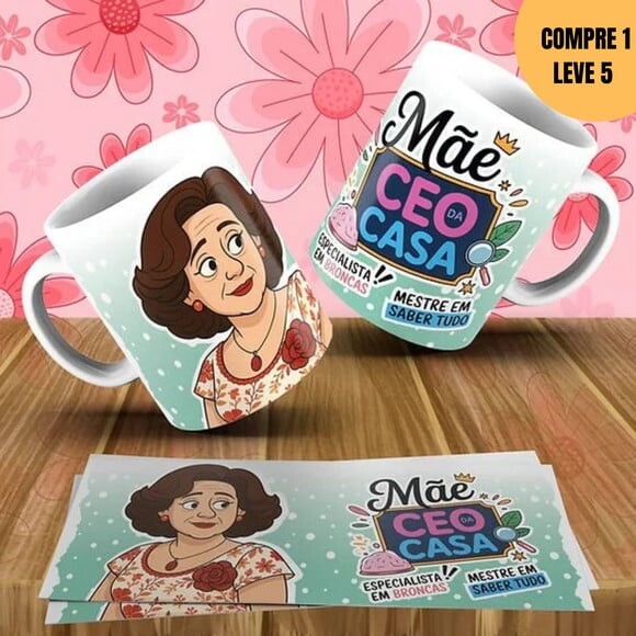Arquivo Digital Dia das Mães Arte para Canecas -3188