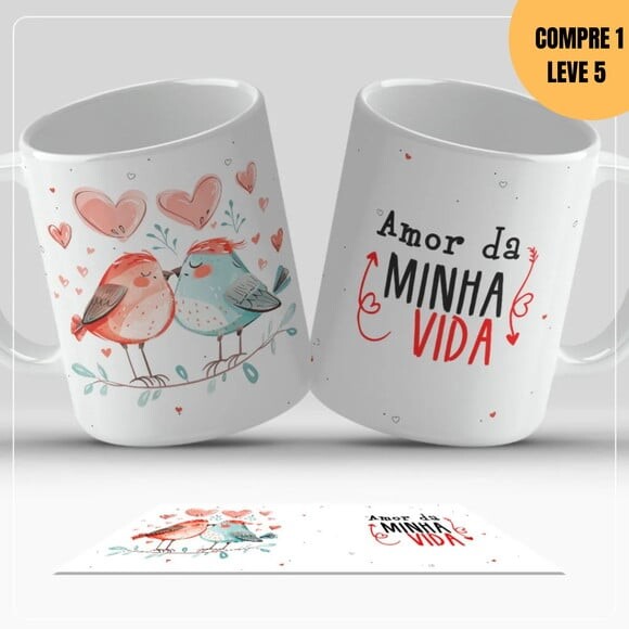 Arquivo Digital Dia dos Namorados Arte para Canecas -3341