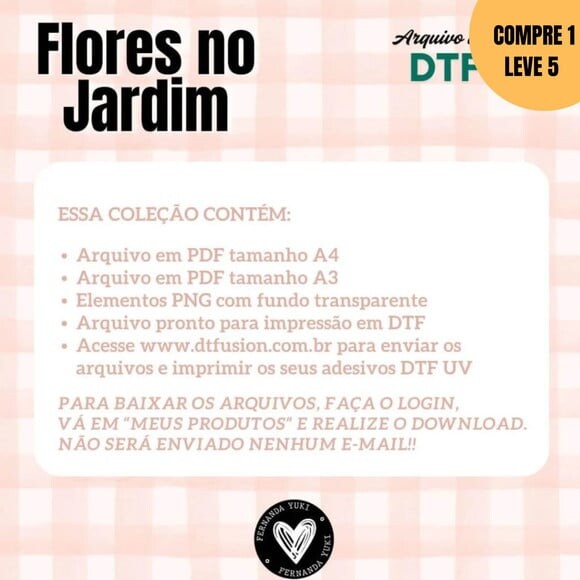 Arquivo Digital Dtf Uv Flores do Jardim -3163