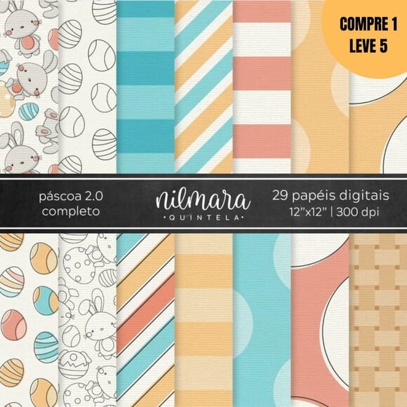Arquivo Digital Duo Bolsinhas de Páscoa em Acetato -2783