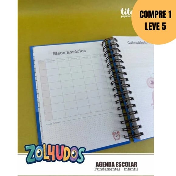 Arquivo Digital Escolar 2026 Combão Encadernação Menina