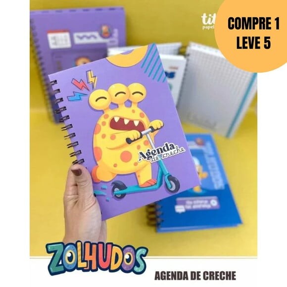Arquivo Digital Escolar 2026 Combão Encadernação Menina