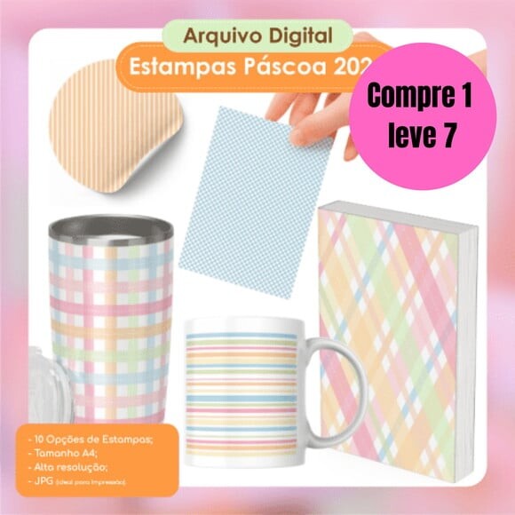 Arquivo Digital Estampas Páscoa Kit -6554