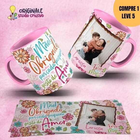 Arquivo Digital Flor de Mãe Arte para Caneca -3191