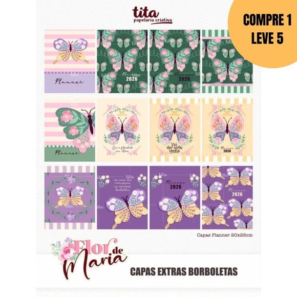 Arquivo Digital Flor de Maria Capas Extras Borboletas -6332