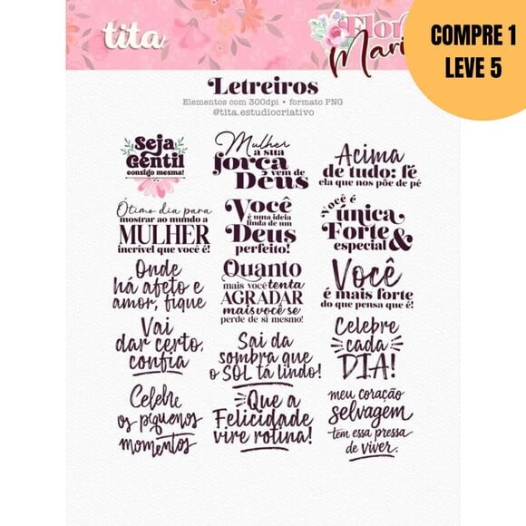 Arquivo Digital Flor de Maria Combo Ilustrações -6329