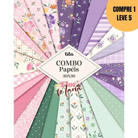 Arquivo Digital Flor de Maria Combo Papéis -6331