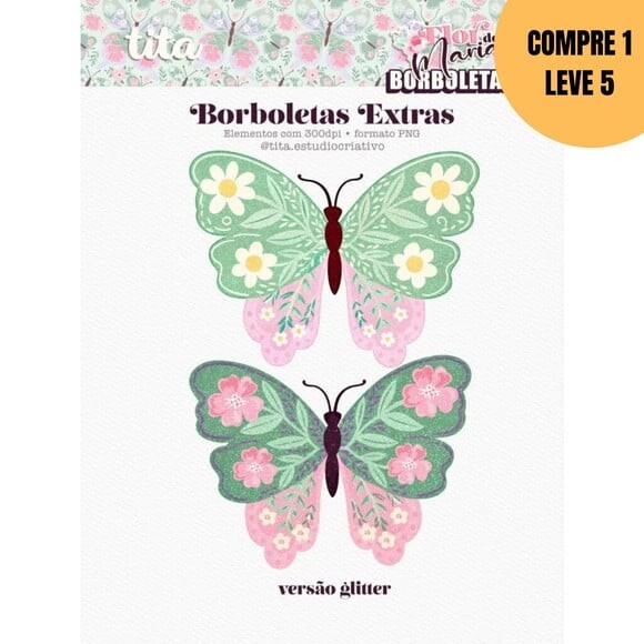 Arquivo Digital Flor de Maria Kit Extra Borboletas -6334