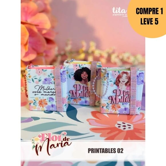 Arquivo Digital Flor de Maria Pack Printables 02 - 6295