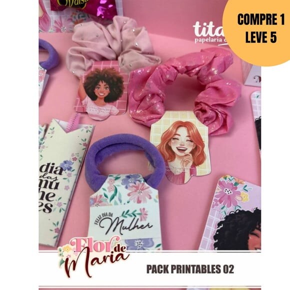 Arquivo Digital Flor de Maria Pack Printables 02 - 6295