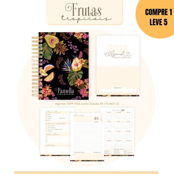 Arquivo Digital Frutas Tropicais Agendas e Planners -5786
