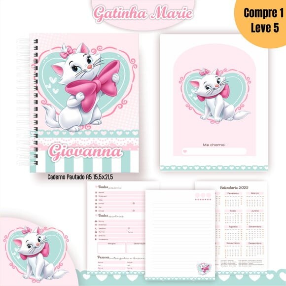 Arquivo Digital Gatinha Marie Kit Escolar 2025 -1012
