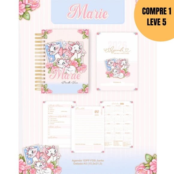 Arquivo Digital Gatinha Marie Agendas e Planners 2026 -5644