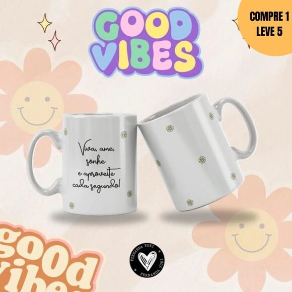 Arquivo Digital Good Vibes Estampas Canecas -3832