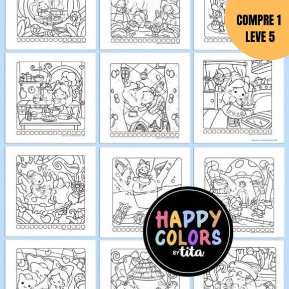 Arquivo Digital Happy Colors Livro de Colorir -1896