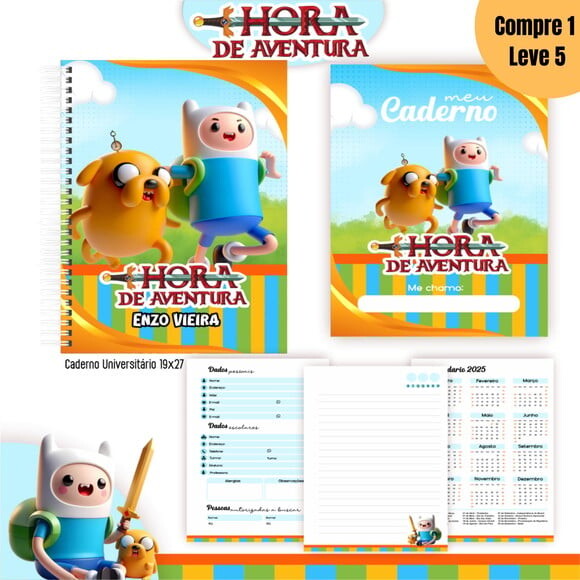 Arquivo Digital Hora de Aventura Kit Escolar 2025 -1050