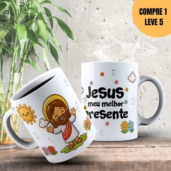 Arquivo Digital Jesus É Amor Estampas Canecas -4824