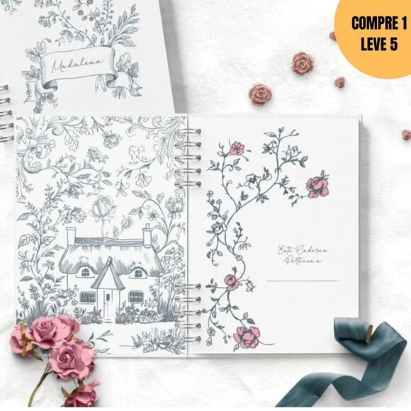 Arquivo Digital Kit 7 Capas e Miolo Pautado Refúgio -3846