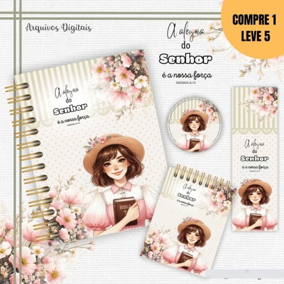 Arquivo Digital Kit Bíblico Alegria Encadernação -2182