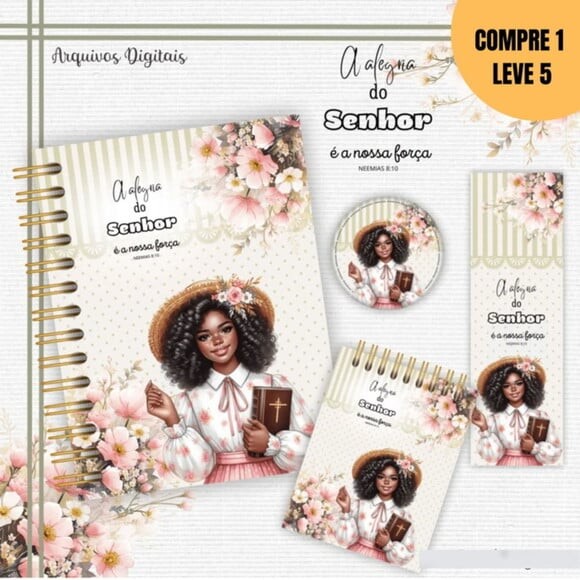 Arquivo Digital Kit Bíblico Alegria Encadernação -2182