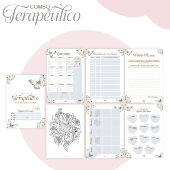 Arquivo Digital Kit Borboleta Azul Agenda 2025 -673
