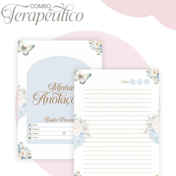 Arquivo Digital Kit Borboleta Azul Agenda 2025 -673