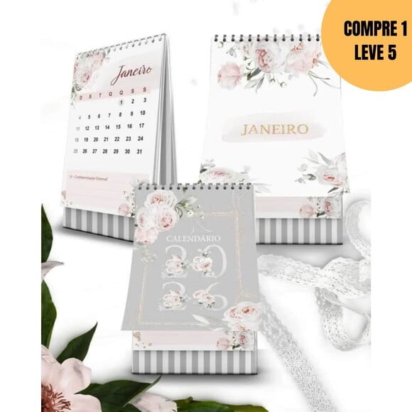 Arquivo Digital Kit Calendários 2026 de Mesa A5 -6138