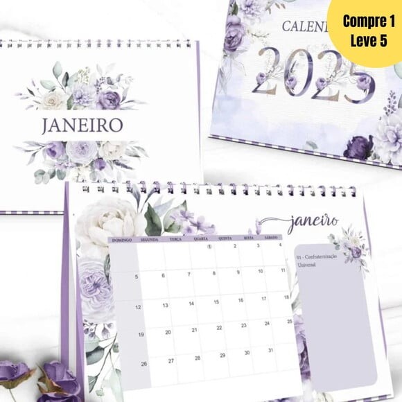 Arquivo Digital Kit Calendários de Mesa A5 A6 2025 -463