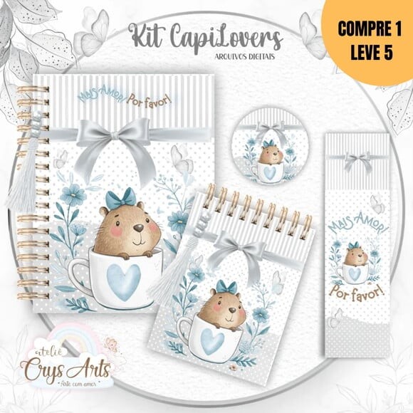 Arquivo Digital Kit Capilovers Encadernação -2180
