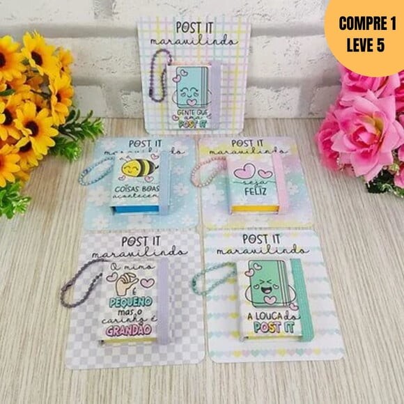 Arquivo Digital Kit Chaveiro Post It -3514