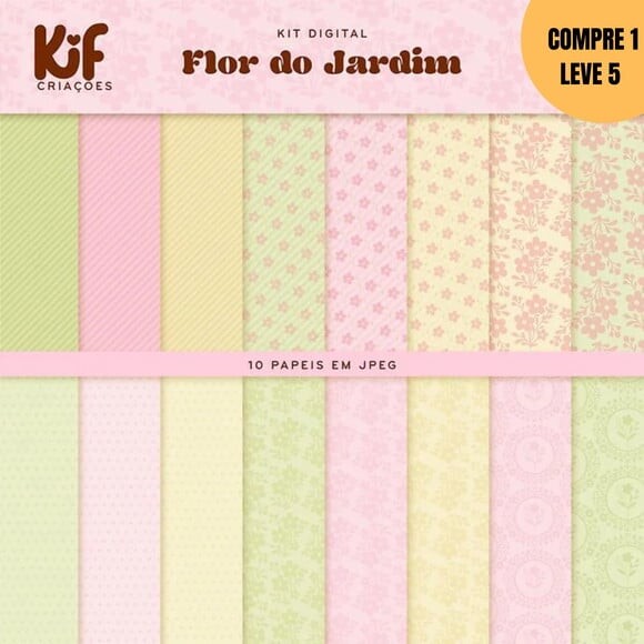 Arquivo Digital Kit Digital Flor do Jardim -3292