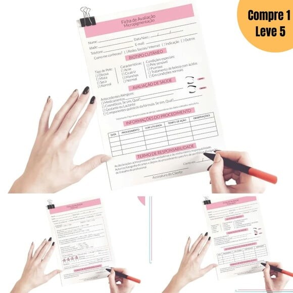 Arquivo Digital Kit Fichas Anamnese Profissões -788