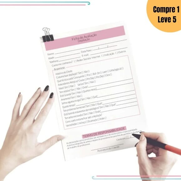 Arquivo Digital Kit Fichas Anamnese Profissões -788