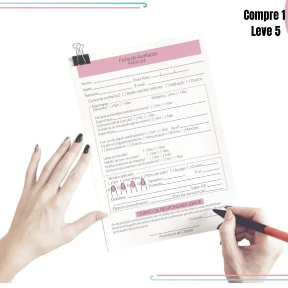 Arquivo Digital Kit Fichas Anamnese Profissões -788