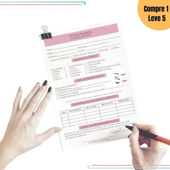 Arquivo Digital Kit Fichas Anamnese Profissões -788