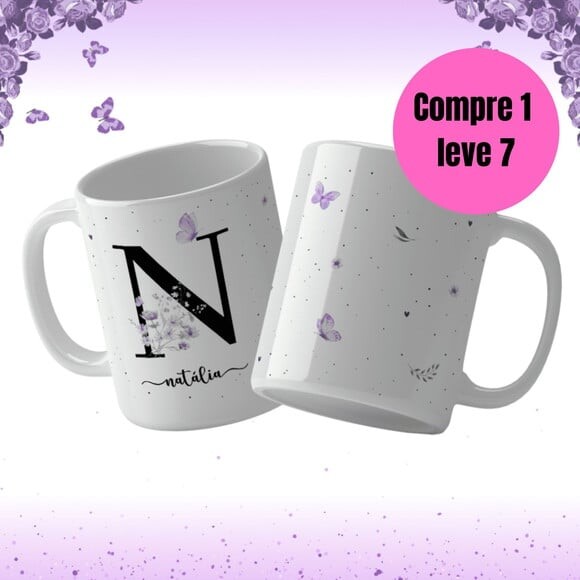Arquivo Digital Kit Letras Arte para Canecas -6543
