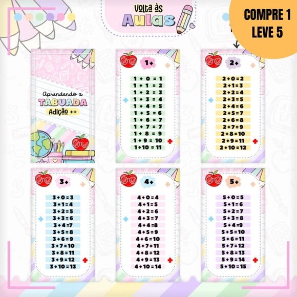 Arquivo Digital Kit Tabuada Menina -1474
