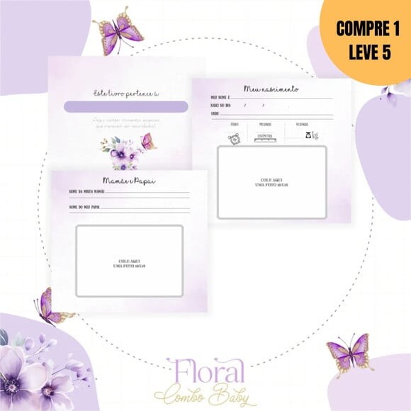 Arquivo Digital Letra Floral Kit Maternidade -1946